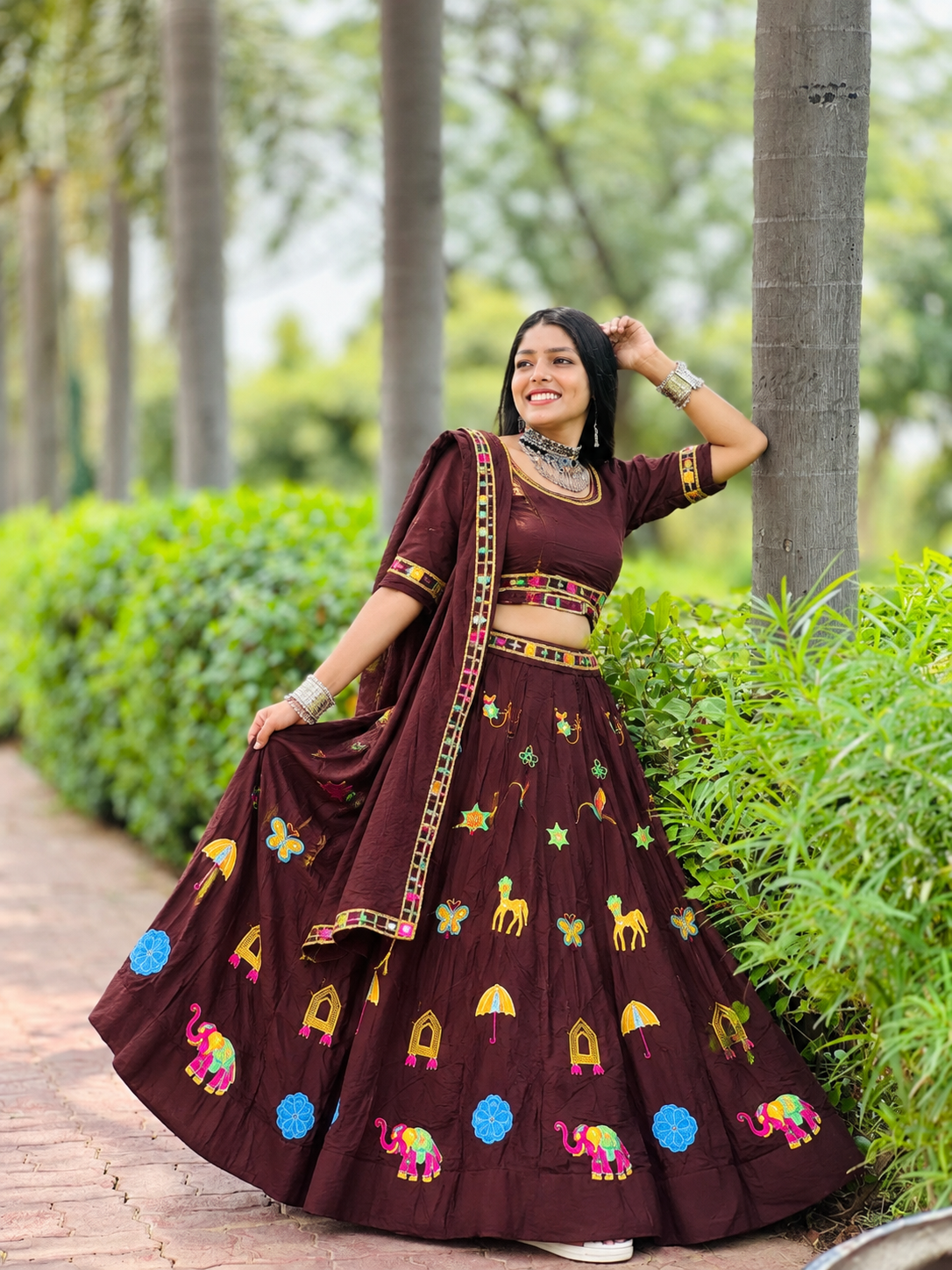 Sunshine Yellow Work Lehenga Set