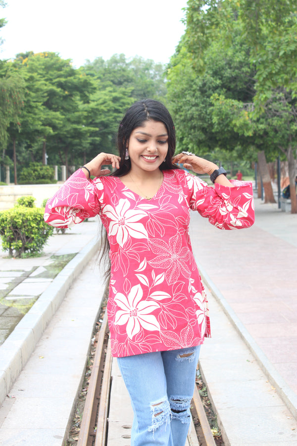 Sonpari Full Sleeves Floral Print Top