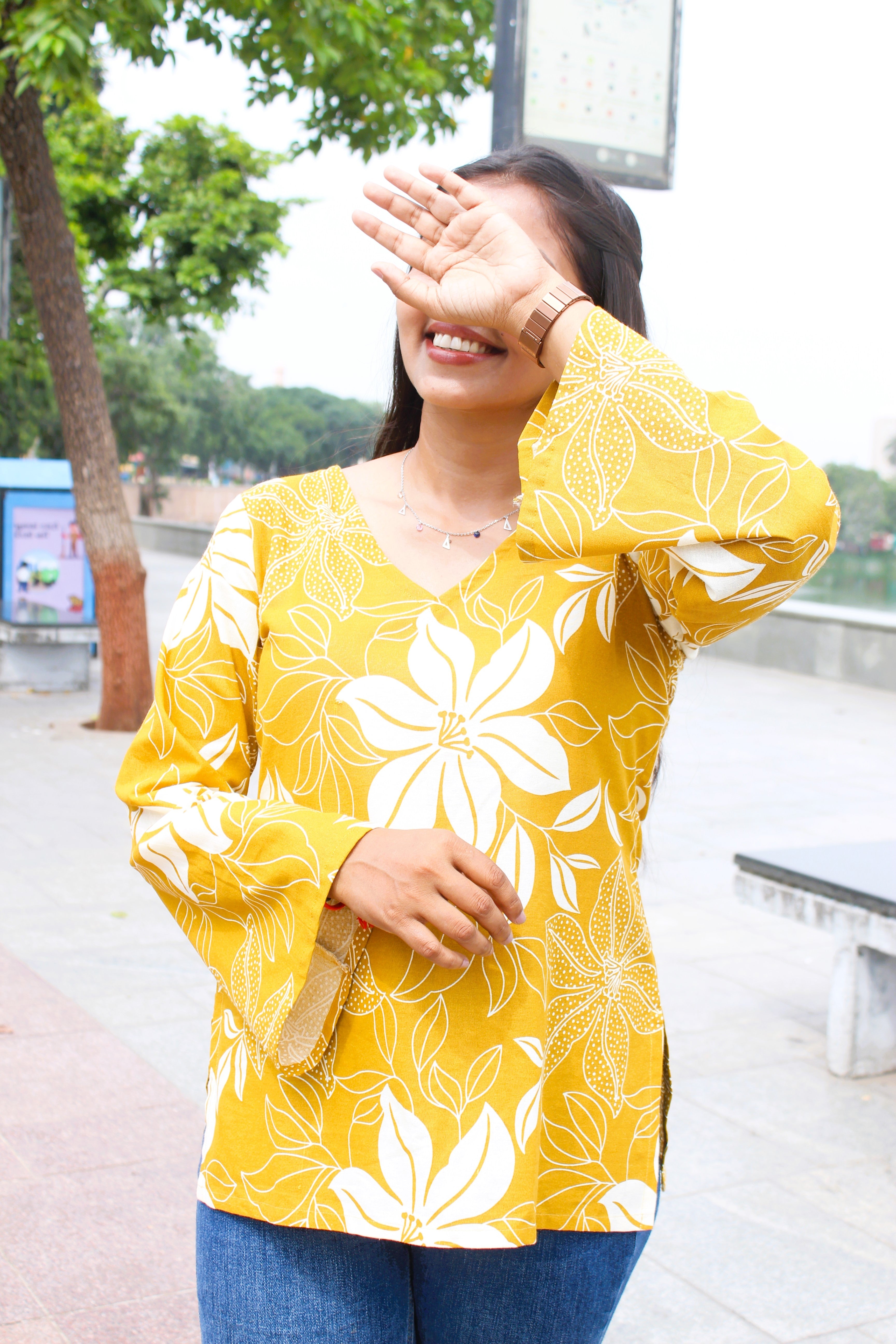 Sonpari Full Sleeves Floral Print Top