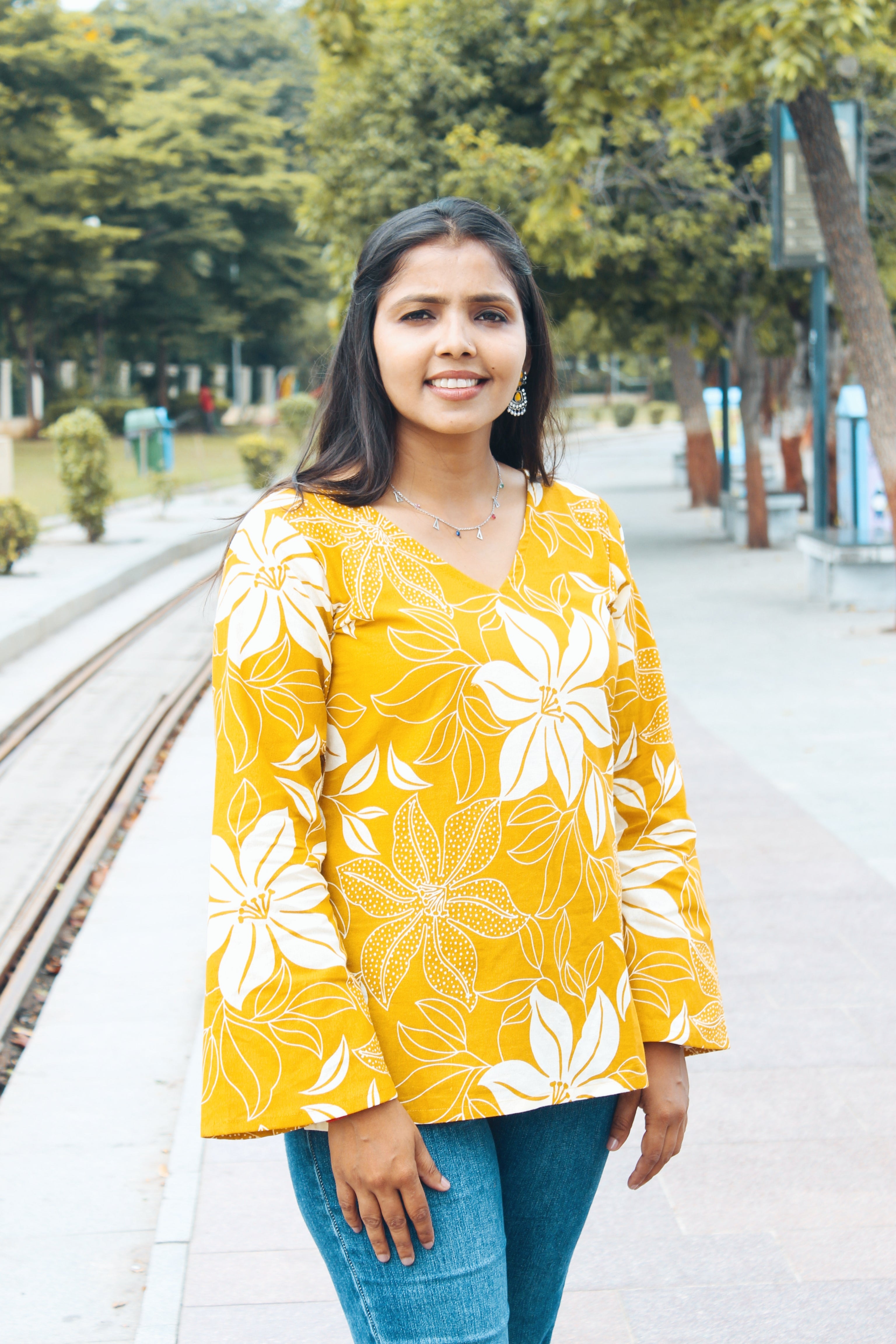 Sonpari Full Sleeves Floral Print Top
