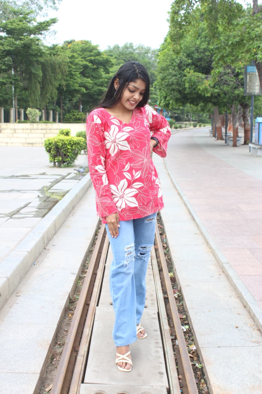 Sonpari Full Sleeves Floral Print Top