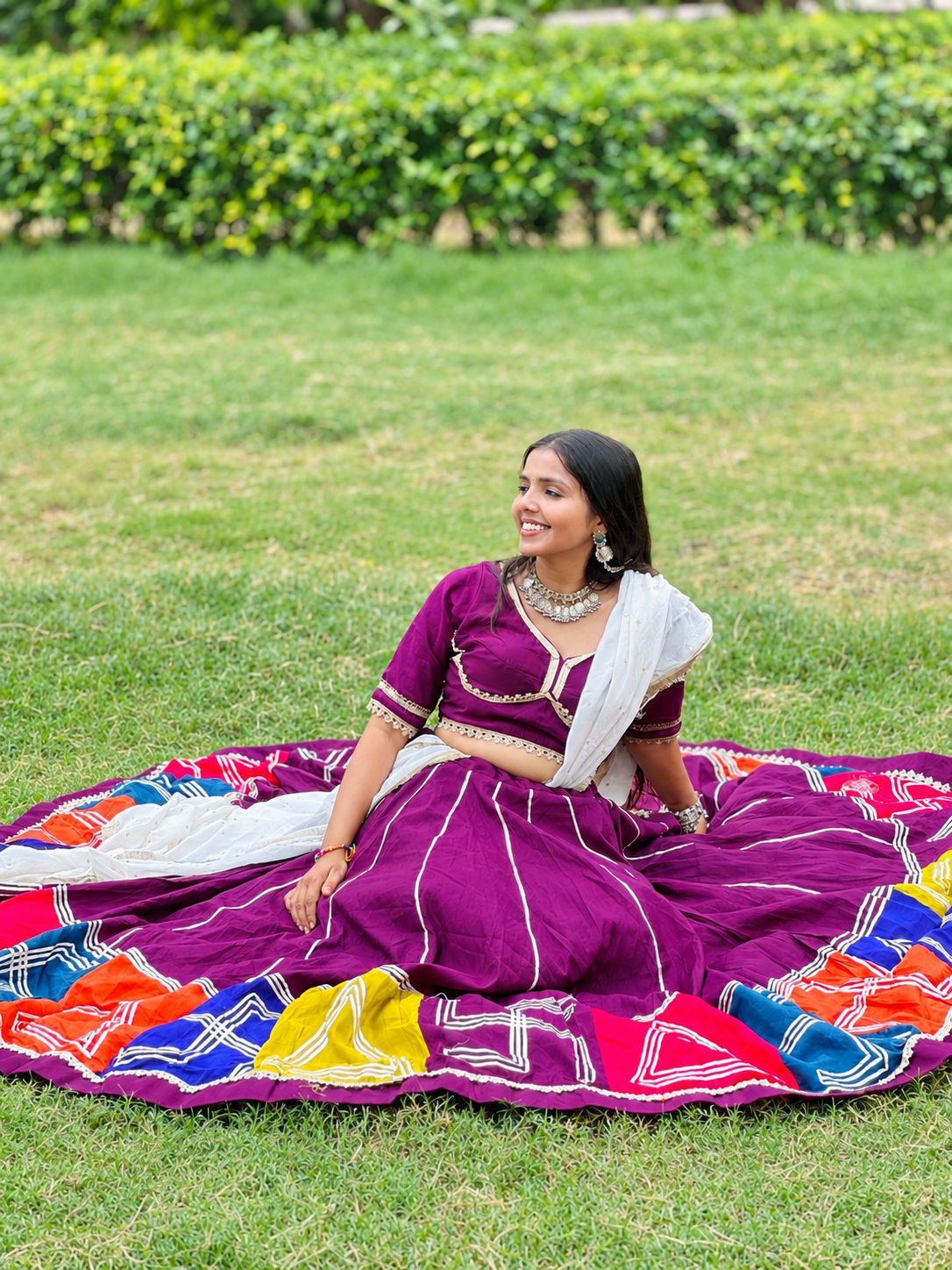 Royal Swatik Wine Embroidered Lehenga Set