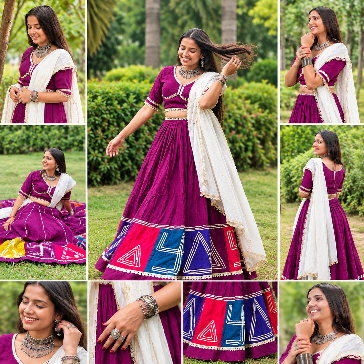 Royal Swatik Wine Embroidered Lehenga Set