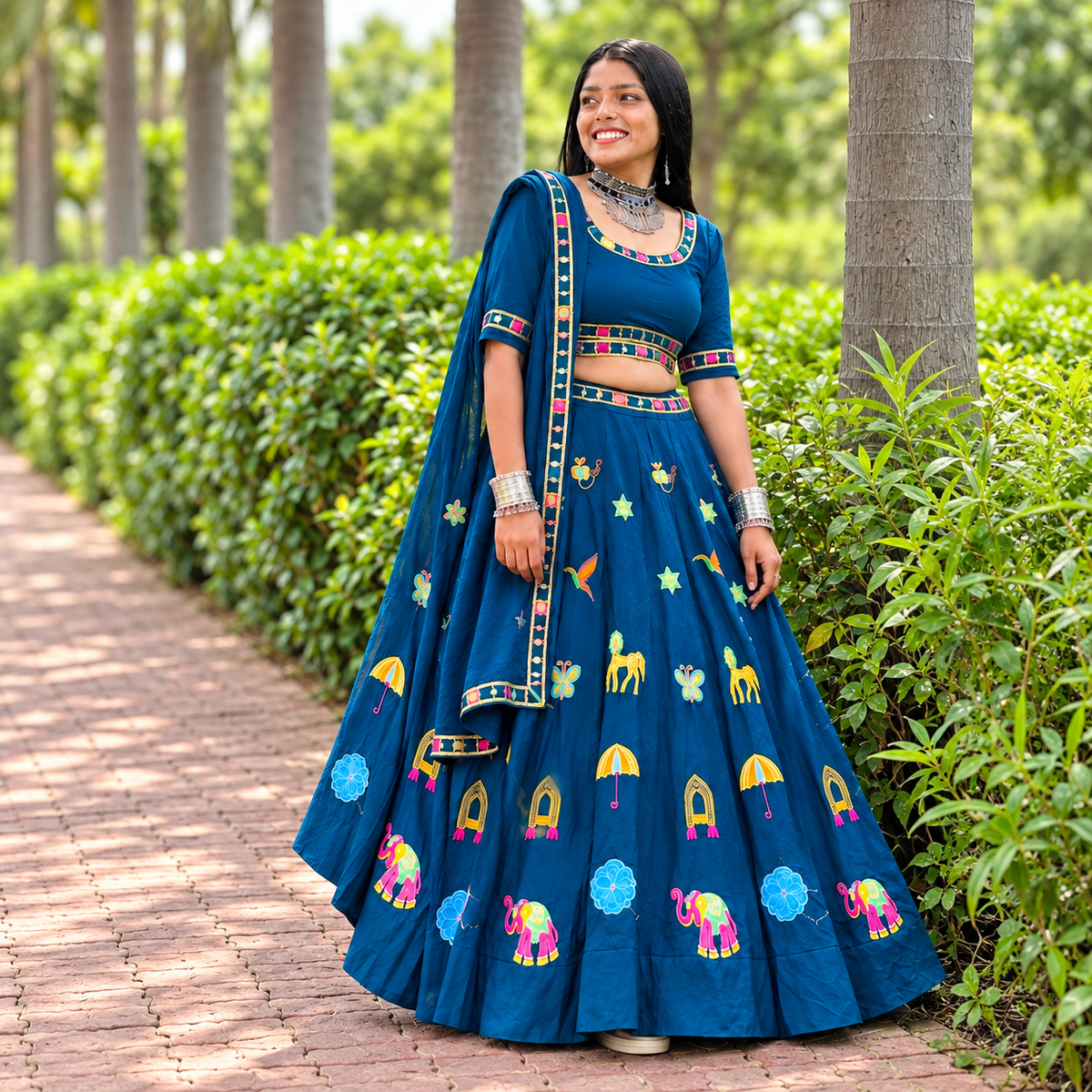 Sunshine Yellow Work Lehenga Set